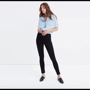 10” high riser skinny skinny black jeans